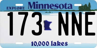 MN license plate 173NNE