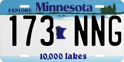 MN license plate 173NNG