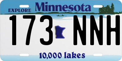 MN license plate 173NNH
