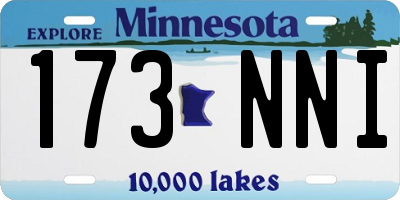 MN license plate 173NNI