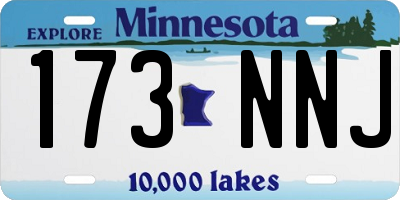 MN license plate 173NNJ