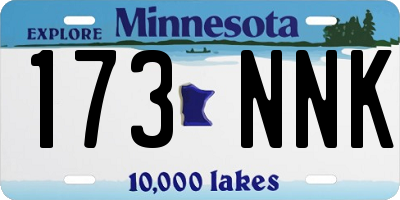 MN license plate 173NNK