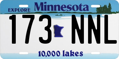 MN license plate 173NNL