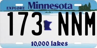 MN license plate 173NNM