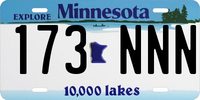 MN license plate 173NNN