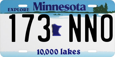 MN license plate 173NNO