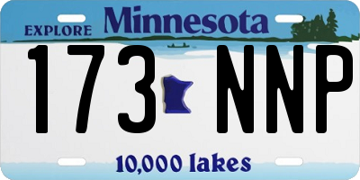 MN license plate 173NNP
