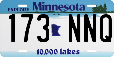 MN license plate 173NNQ