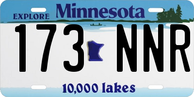 MN license plate 173NNR