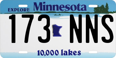 MN license plate 173NNS