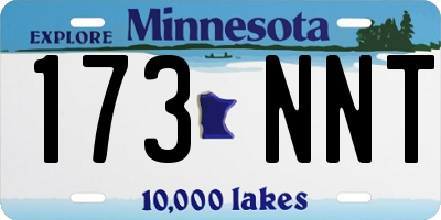 MN license plate 173NNT