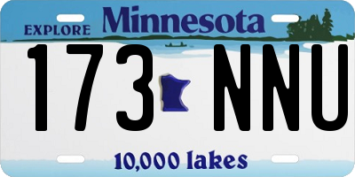 MN license plate 173NNU