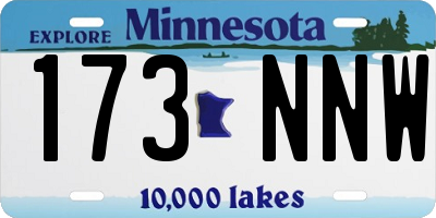 MN license plate 173NNW