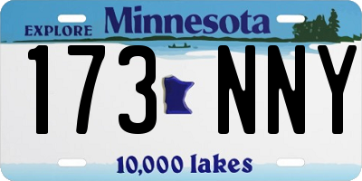 MN license plate 173NNY
