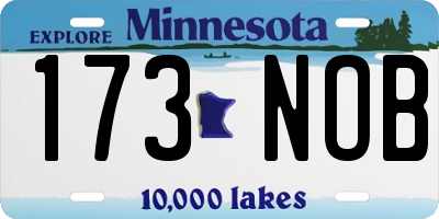 MN license plate 173NOB