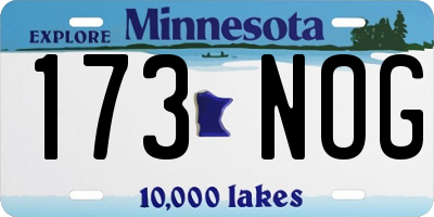 MN license plate 173NOG
