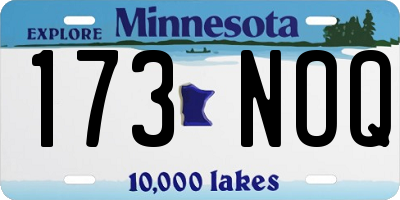 MN license plate 173NOQ