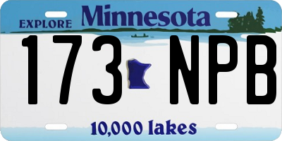 MN license plate 173NPB
