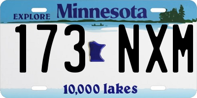 MN license plate 173NXM
