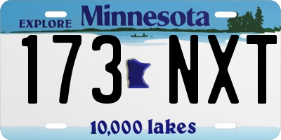 MN license plate 173NXT