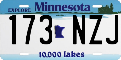 MN license plate 173NZJ