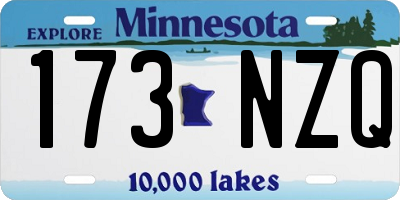 MN license plate 173NZQ
