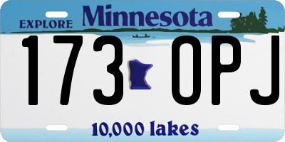 MN license plate 173OPJ