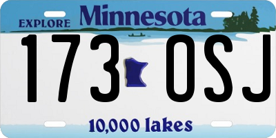 MN license plate 173OSJ