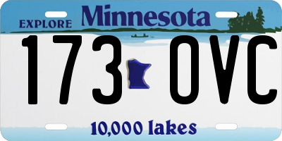 MN license plate 173OVC