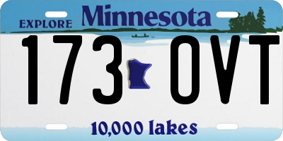 MN license plate 173OVT