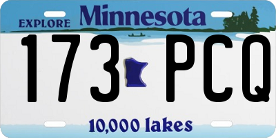 MN license plate 173PCQ