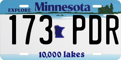MN license plate 173PDR