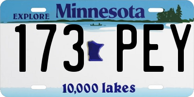 MN license plate 173PEY