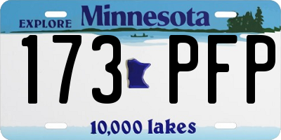 MN license plate 173PFP
