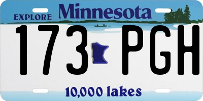 MN license plate 173PGH
