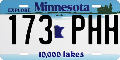 MN license plate 173PHH