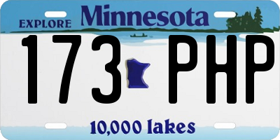 MN license plate 173PHP
