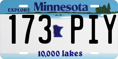 MN license plate 173PIY