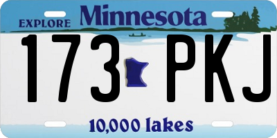 MN license plate 173PKJ