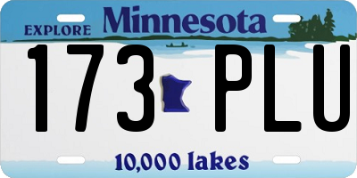 MN license plate 173PLU