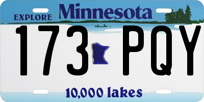 MN license plate 173PQY