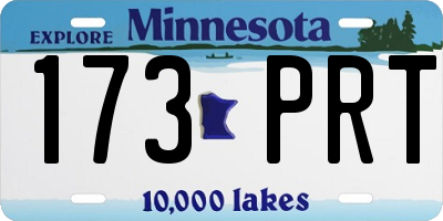 MN license plate 173PRT