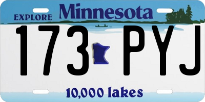 MN license plate 173PYJ
