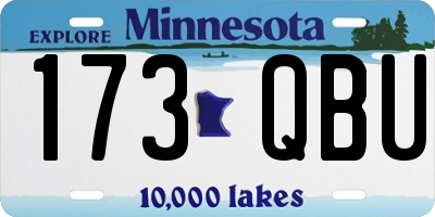 MN license plate 173QBU