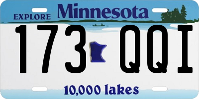 MN license plate 173QQI
