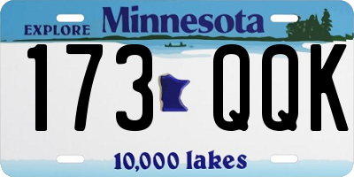 MN license plate 173QQK