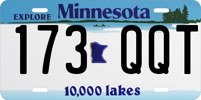 MN license plate 173QQT