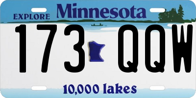 MN license plate 173QQW