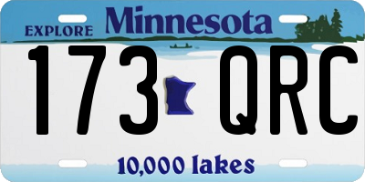 MN license plate 173QRC