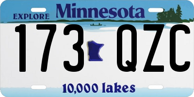 MN license plate 173QZC